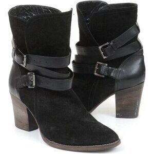 Aquatalia Women's 11 Leather Slouchy‎ Buckle Boots Western Festival Coachella